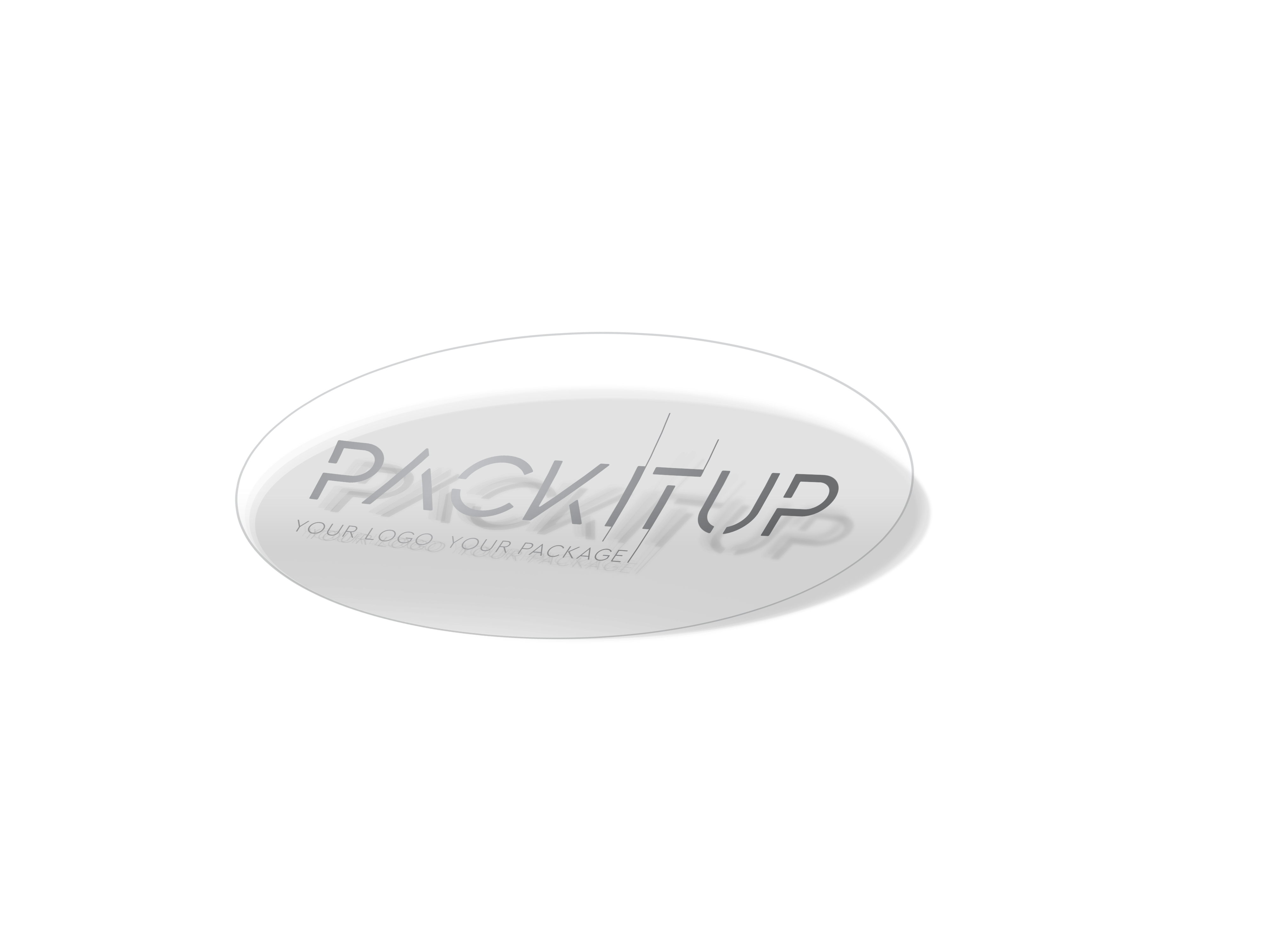 PP sticker with hotprint oval